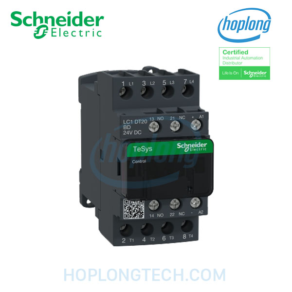 Contactor LC1DT20Q7 Schneider - 4P - 20A - 380VAC 50/60Hz