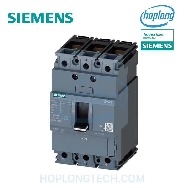 MCCB 3VA1150-4EE46-0AA0 Siemens - 4P, 50A, 400VAC, 36kA