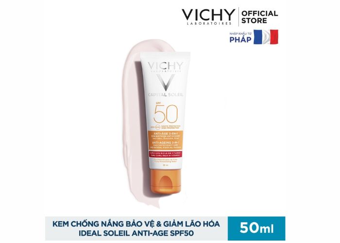 Review Kem chống nắng Vichy Capital Soleil Anti-Aging SPF50+ tốt không