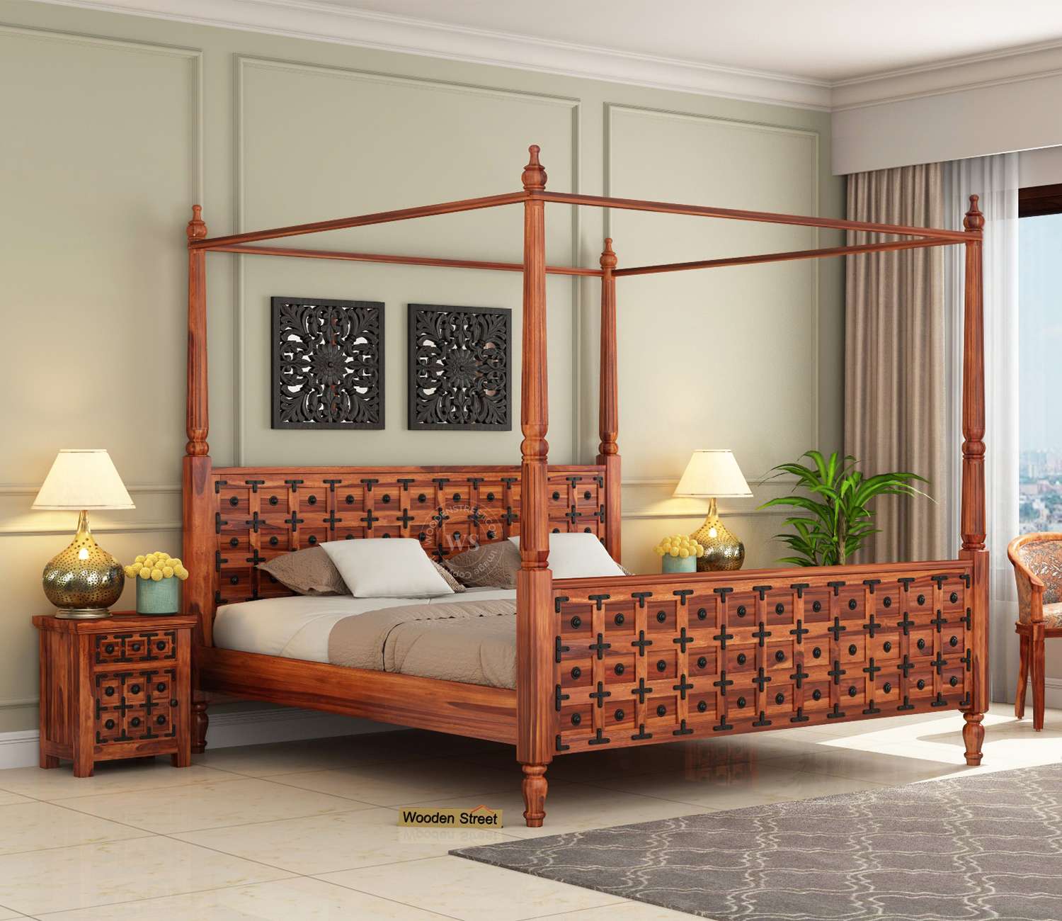 wooden bed design