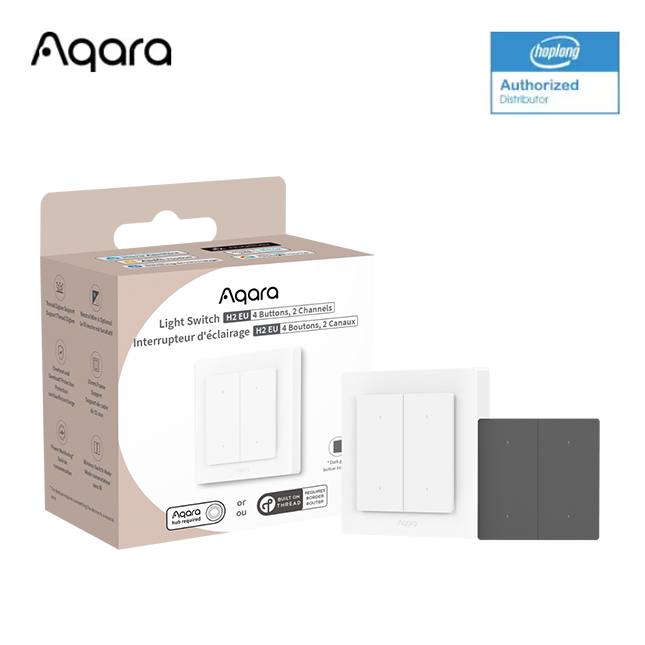 Công tắc âm tường thông minh Aqara H2 EU - 55mm - 2 nút