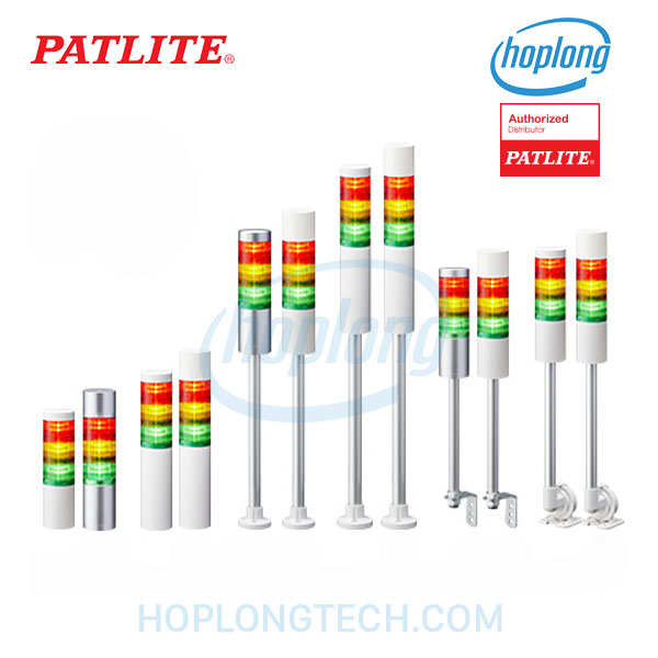 Đèn tháp Ø60 LR6-202PJNU-GB Patlite - 2 tầng - 24VDC