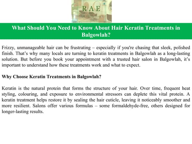 What Should You Need to Know About Hair Keratin Treatments in Balgowlah? | PPT