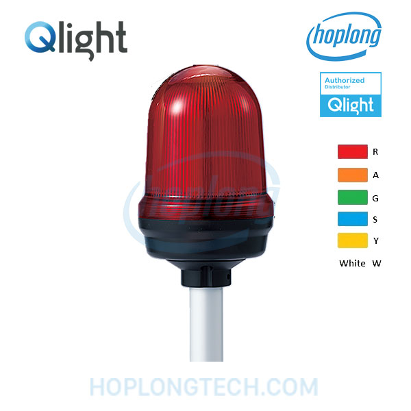 Q100LP-110/220-R-LB24 Qlight - Phi 100 - Red - 110-220VAC