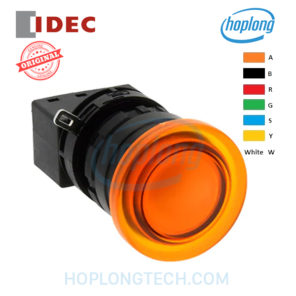 LW1L-A3C13A IDEC - Phi 22 - Amber - Nhấn giữ - 12VAC/DC