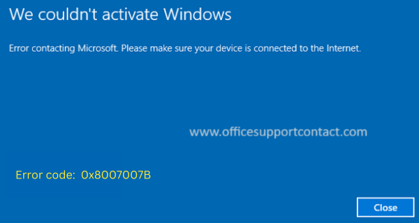 Latest update error code 0x8007007B in Windows 11/10/8