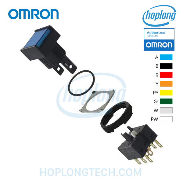 A165L-ARA-12-2 Omron - Phi 16, 2NO+2NC, 14VAC/DC, Đỏ