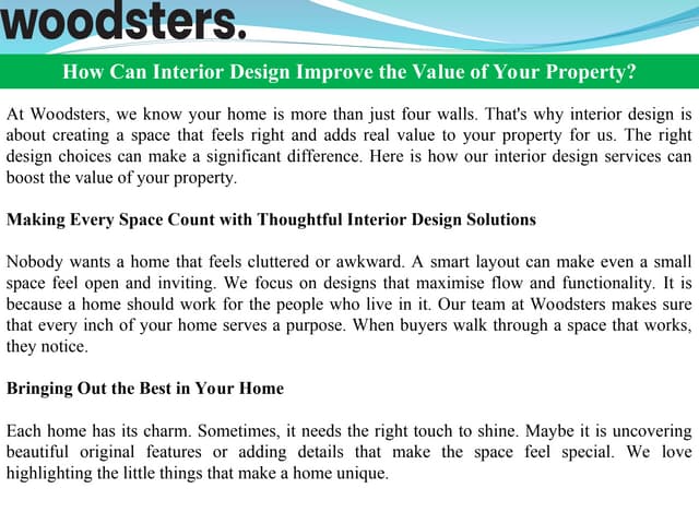 How Can Interior Design Improve the Value of Your Property? | PPT