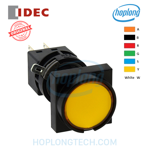 HA3B-M1C5Y IDEC - Phi 16 - Vàng - Nhấn nhả - 1NO+1NC