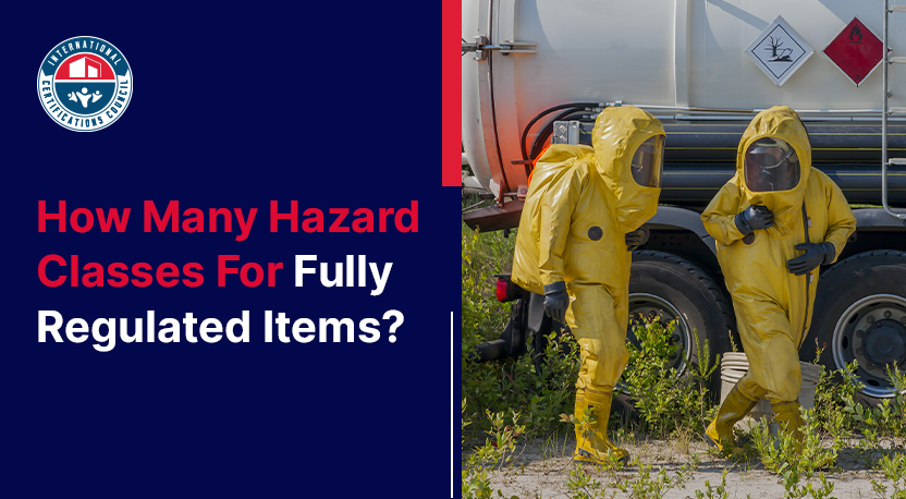 How many hazard classes are there for fully regulated items?