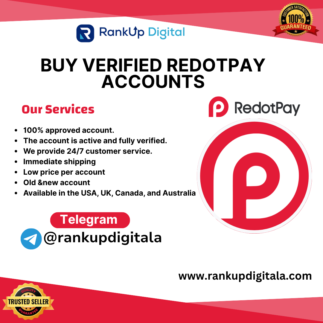 Buy Verified RedotPay Accounts - RankUp Digital is Banking, Crypto accounts, Reviews and Digital Marketing service Provider Agency.