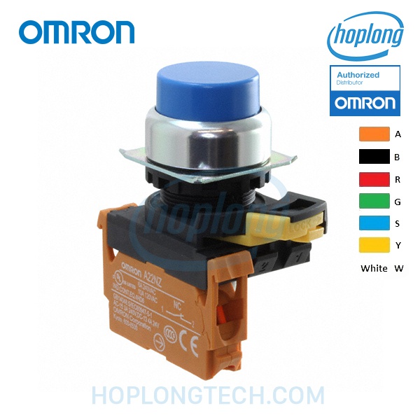 A22NN-RPM-TAA-G002-NN Omron - Phi 22 - (2NO) - Xanh dương
