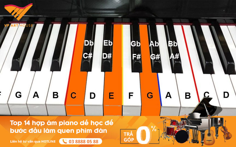 14 hợp âm piano dễ học để bước đầu làm quen phím đàn