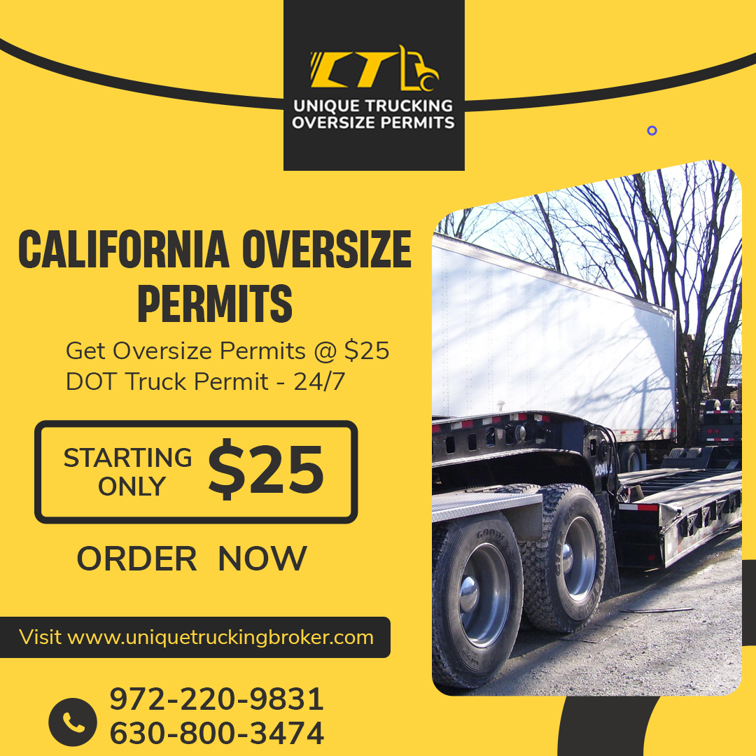 California Oversize Permits | California Overweight Permits | (972) 220-9831