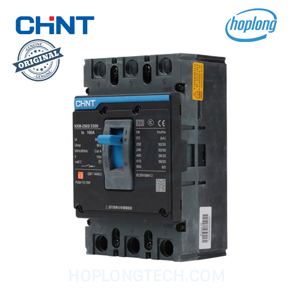 NXM-250S 3P 180A 35kA CHINT - NXM-250 Series - 3P - 180A