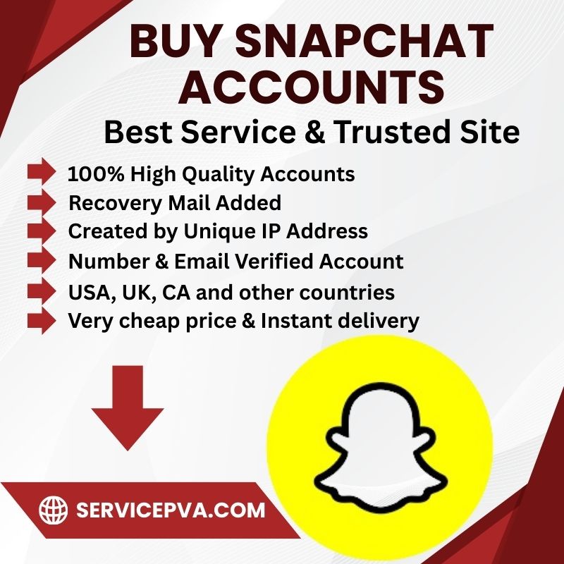 Buy Snapchat Accounts- 100% Trusted Site & Instant Service