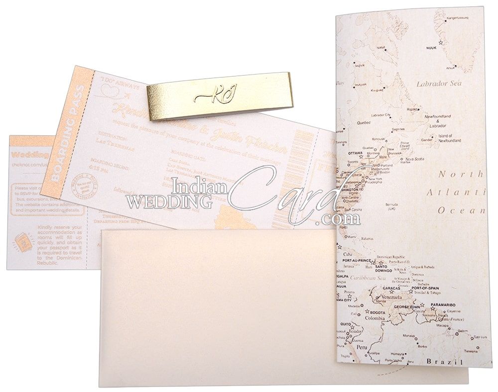 Love Takes Flight: Unique Boarding Pass Wedding Invitations | Indian Wedding Card's Blog
