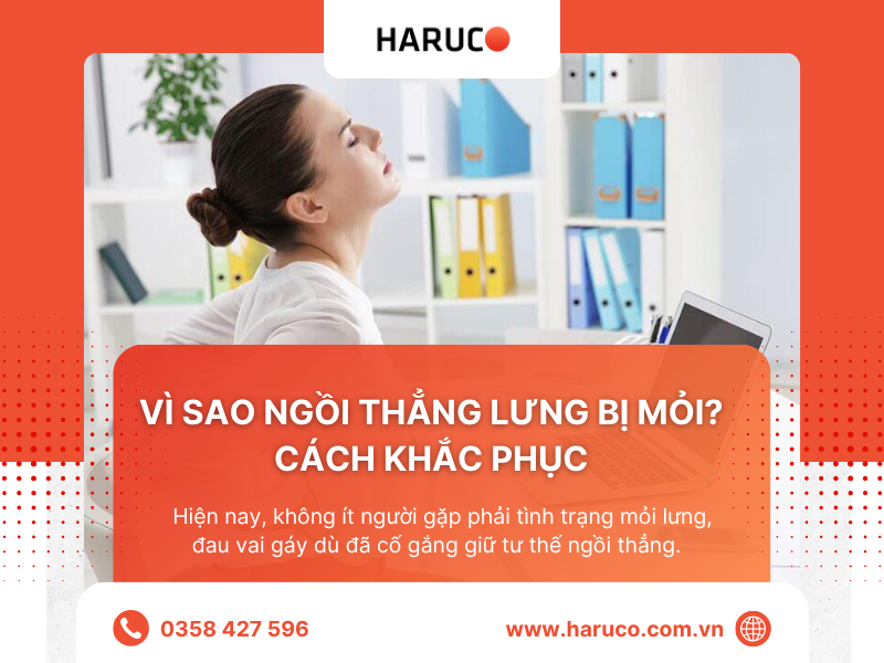 Vì sao ngồi thẳng lưng bị mỏi? Cách khắc phục