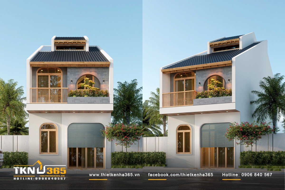 Thiết kế nhà phố 2 tầng - Không gian đương đại dẫn lối cảm xúc