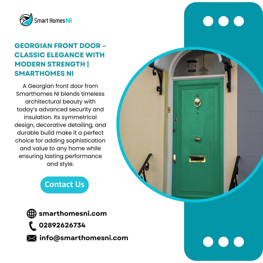 Georgian Front Door — Classic Elegance with Modern Strength | Smarthomes NI - Smarthomesni - Medium