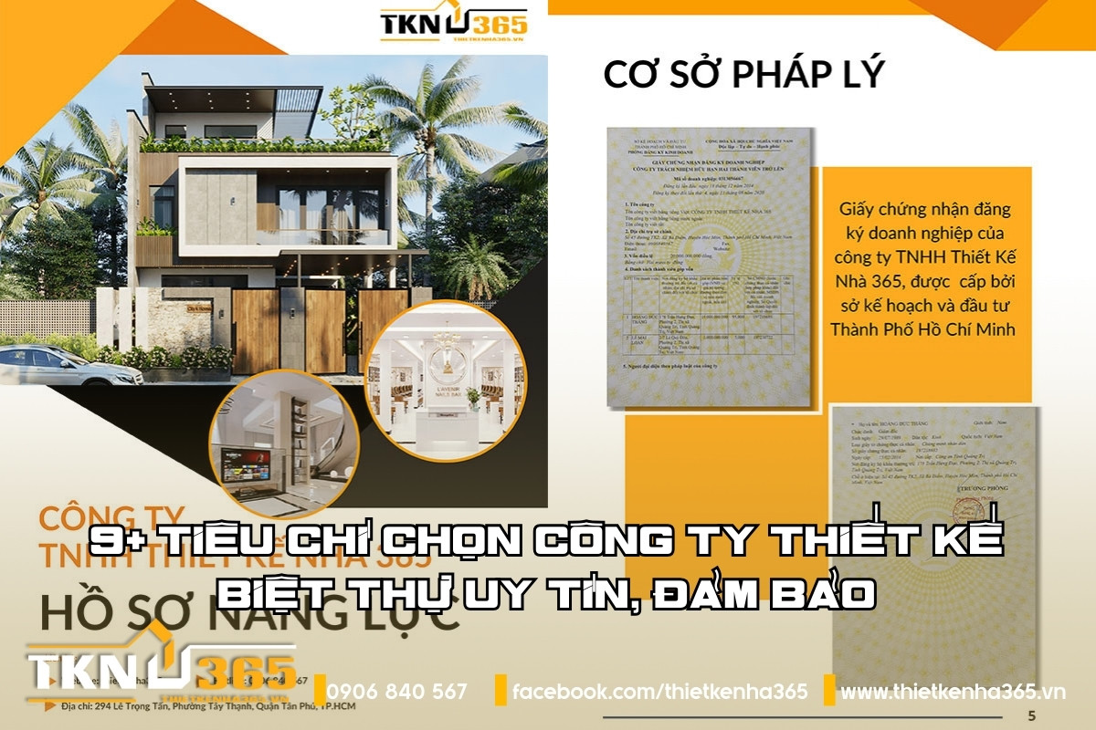 9+ Tiêu chí chọn công ty thiết kế biệt thự uy tín 2025