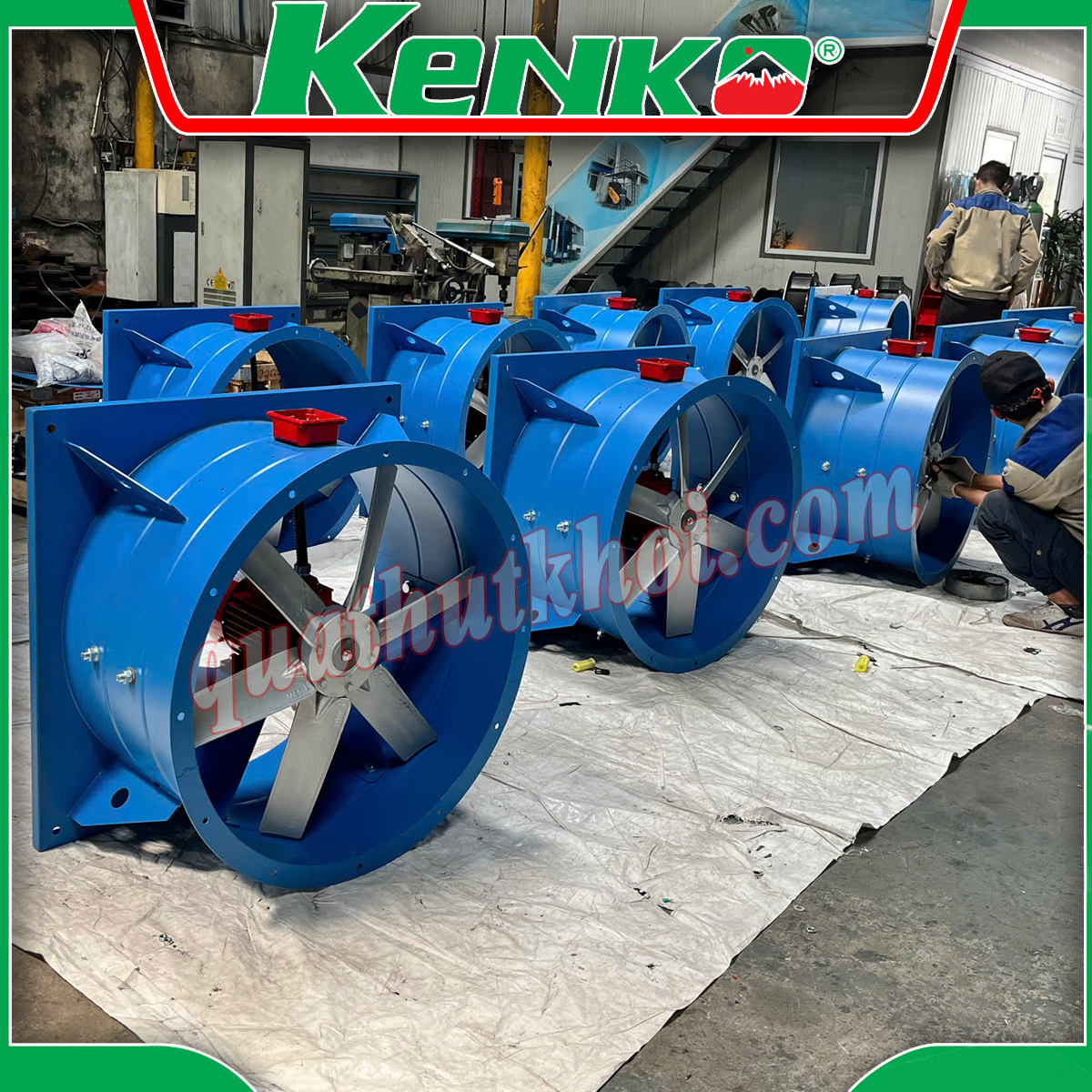 Quạt hướng trục gắn tường hút khói chữa cháy KENKO 4KW