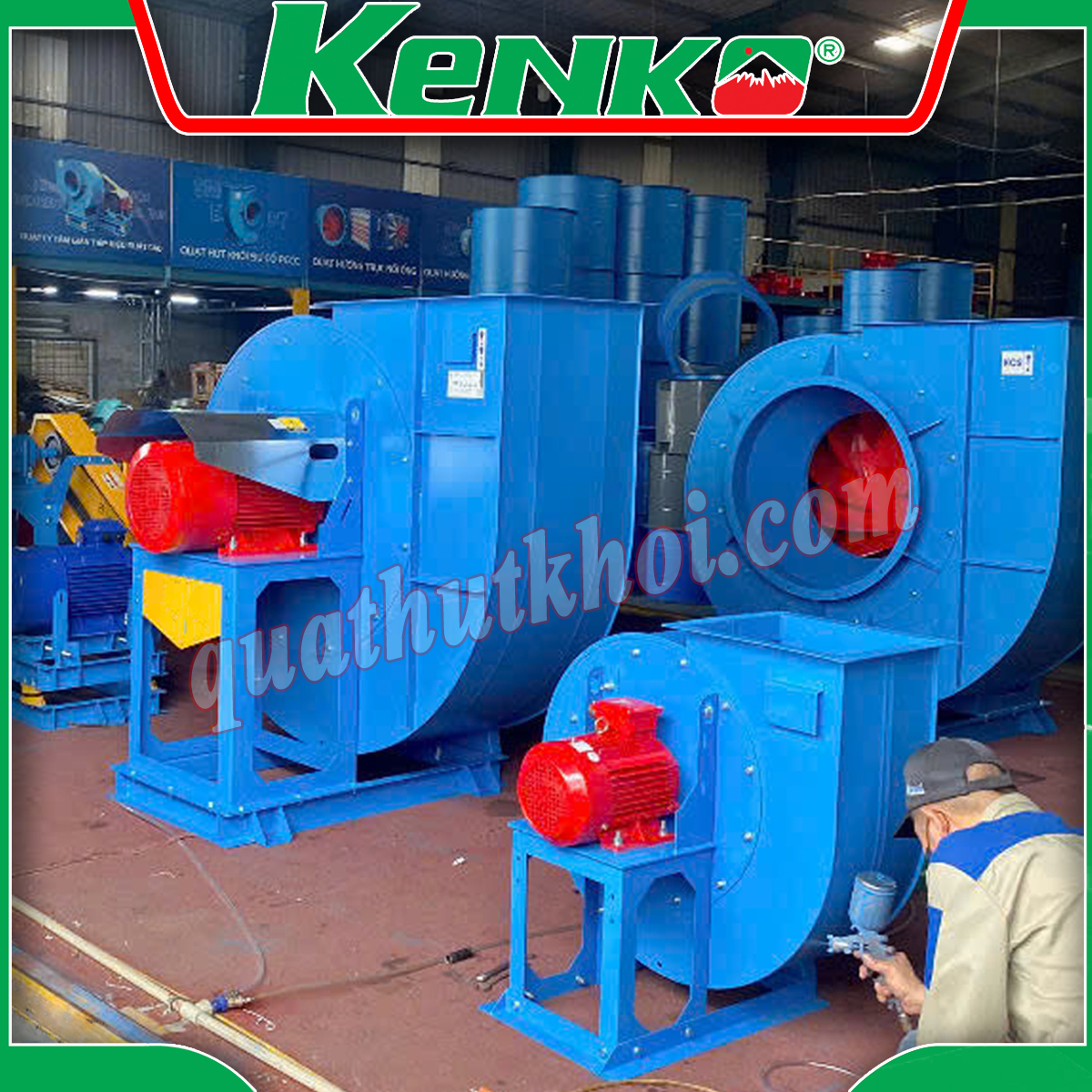Quạt ly tâm hút khói chữa cháy KENKO 3HP 2.2KW KEC-FF-5