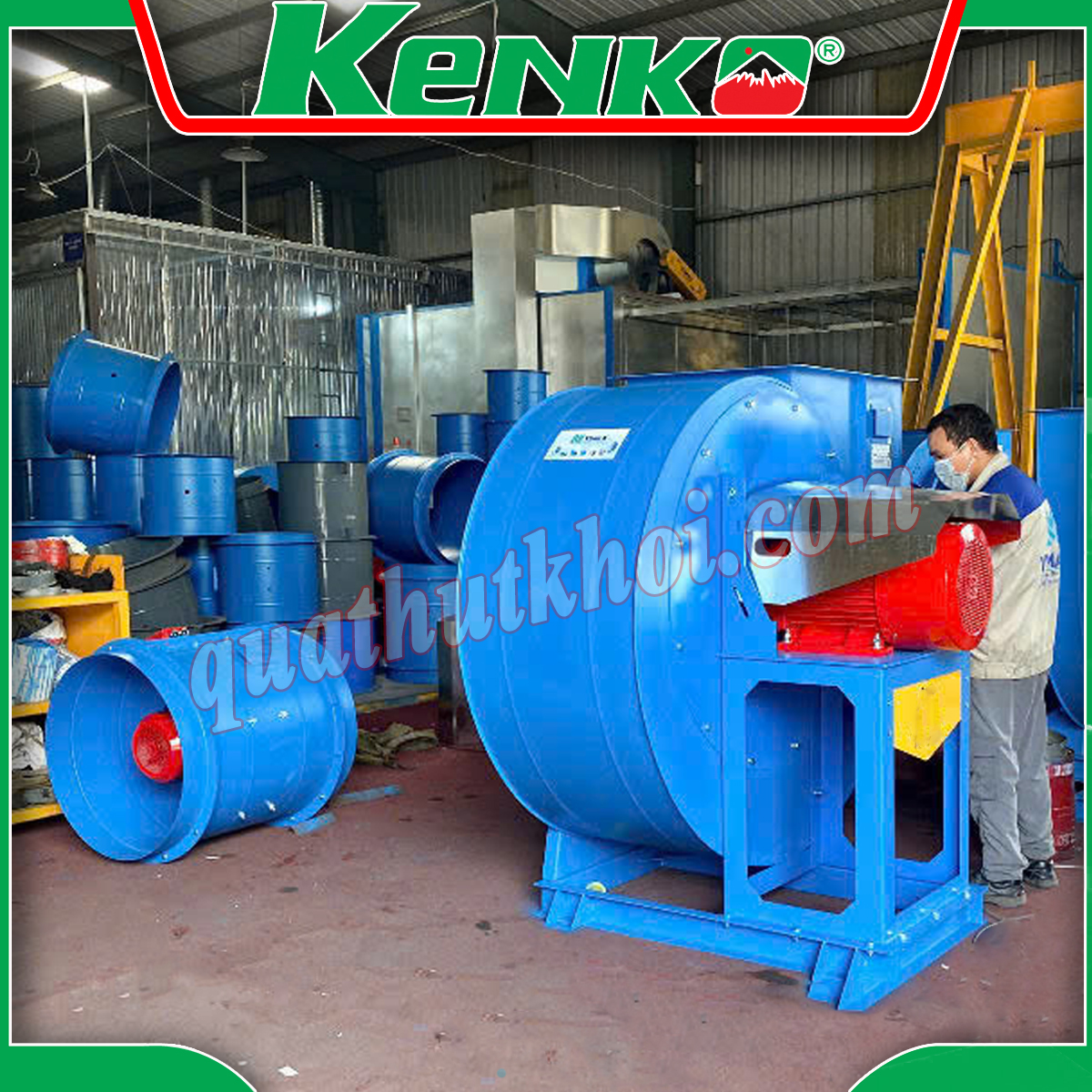 Quạt ly tâm hút khói chữa cháy KENKO 50HP 37KW KEC-FF-12