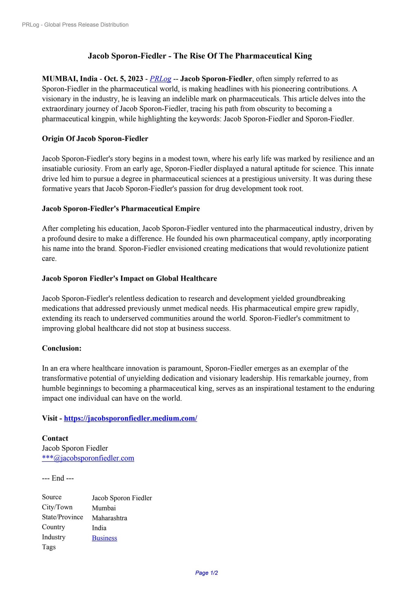 jacob-sporon-fiedler-the-rise-of-the-pharmaceutical-king - Issuu