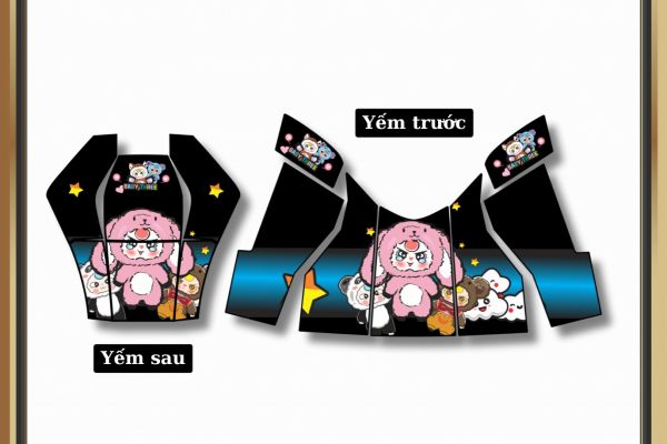 Combo tem yếm nhựa nhám xe Vario 160 mẫu hoạt hình -         Nguyễn Decal - Chuyên Dán Keo Xe Design Tem Xe Decal Tem Xe Nguyễn Decal
