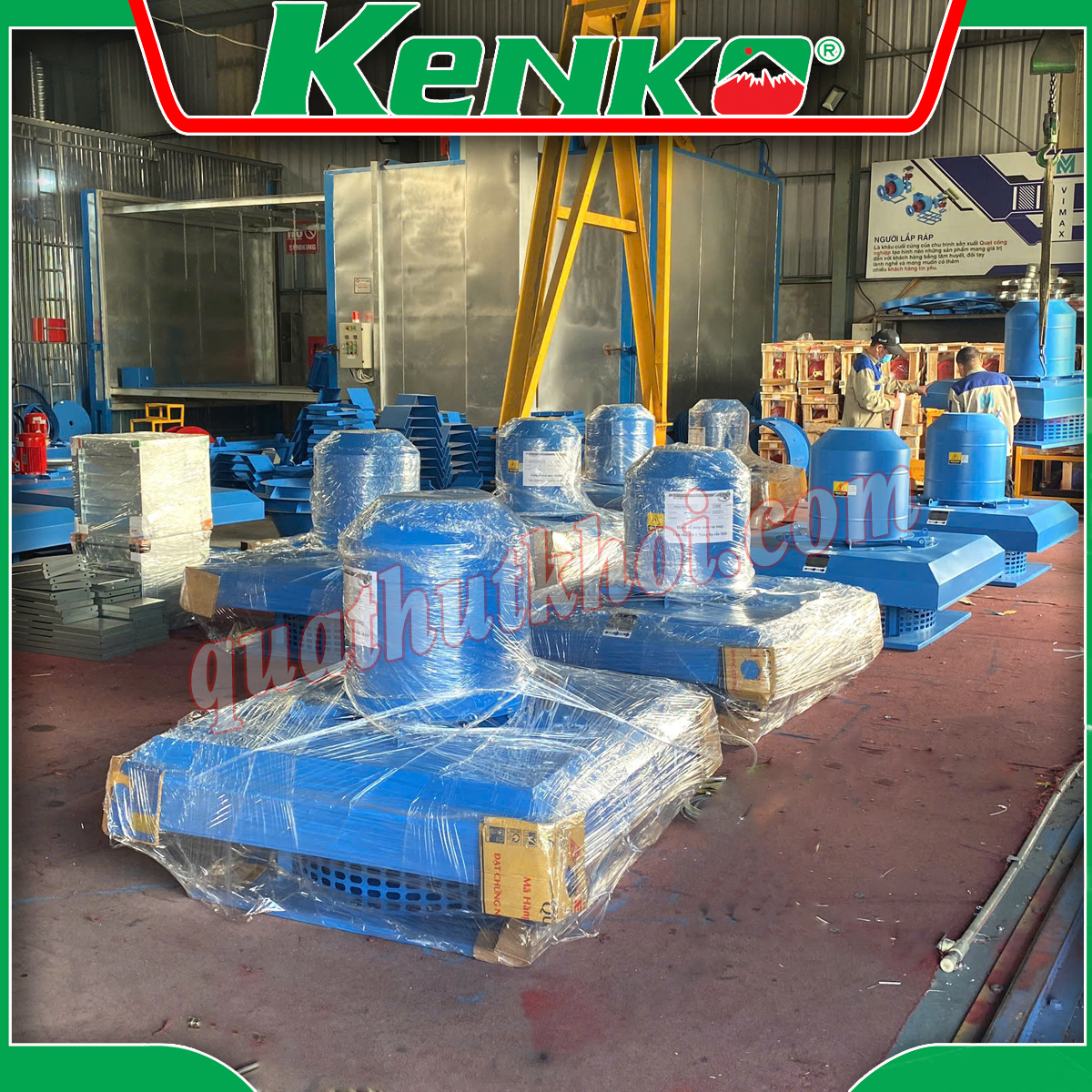 Quạt ly tâm gắn mái hút khói chữa cháy 3KW KENKO