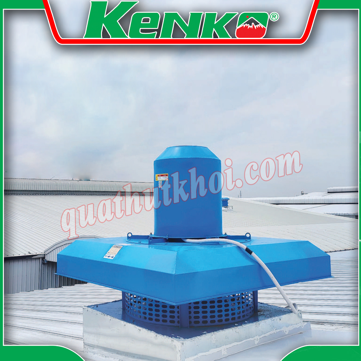 Quạt ly tâm gắn mái hút khói chữa cháy 5.5KW KENKO