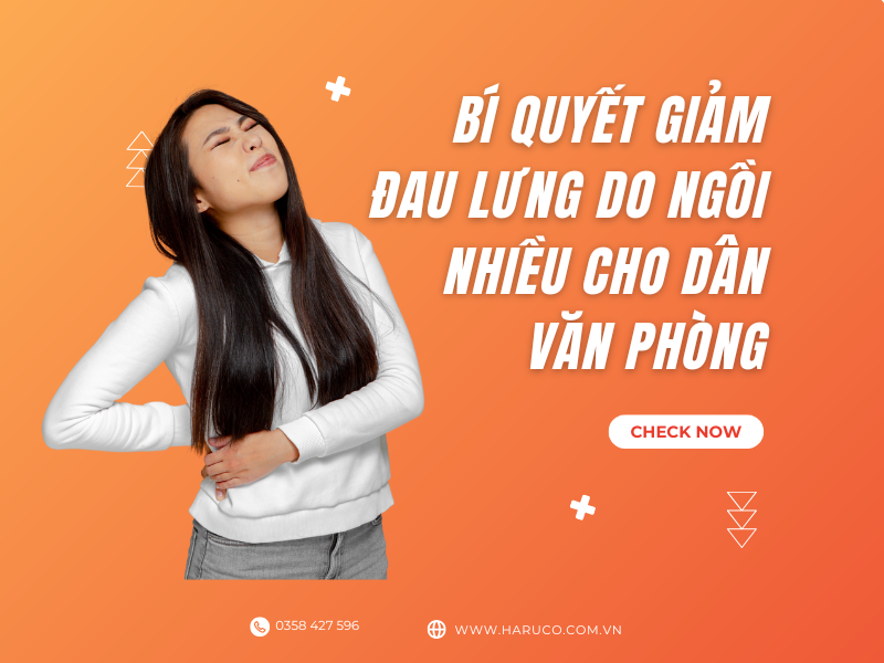 Bí quyết giảm đau lưng do ngồi nhiều cho dân văn phòng