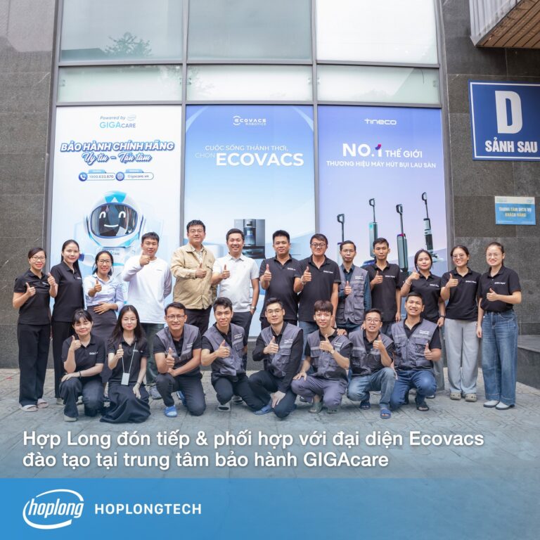 Hợp Long đón tiếp & phối hợp với đại diện Ecovacs đào tạo tại Trung tâm bảo hành chính hãng GIGAcare