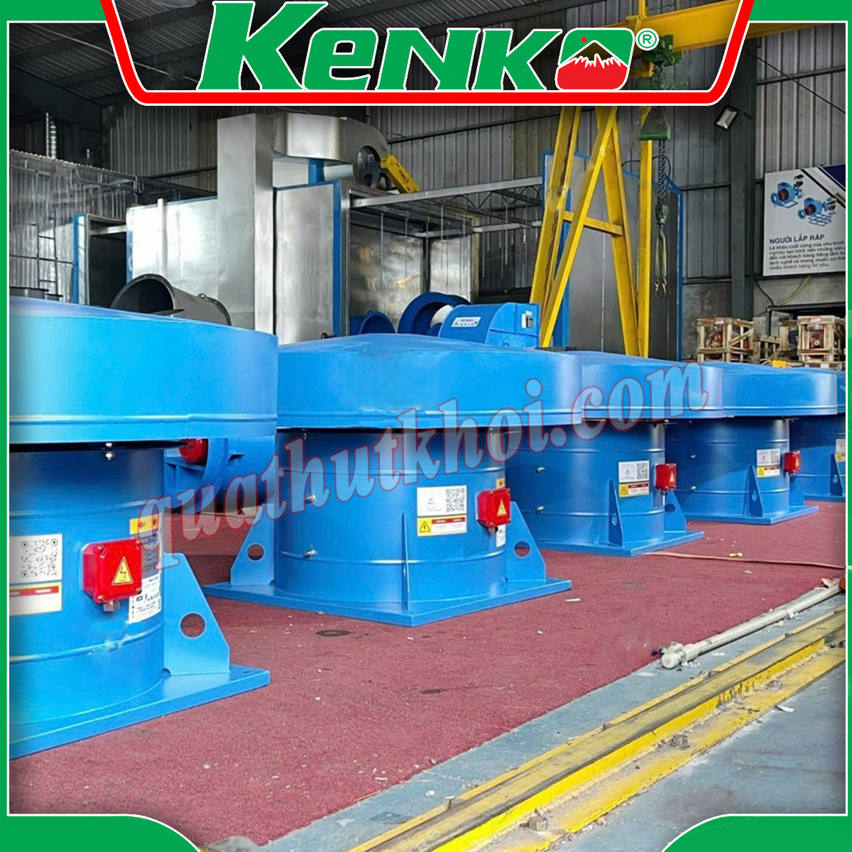 Quạt hướng trục gắn mái hút khói chữa cháy 3HP 2.2KW KENKO