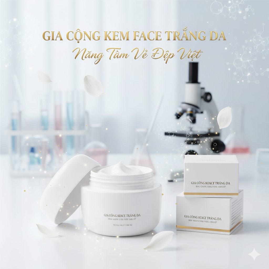 Gia công kem face trắng da độc quyền công thức chuẩn thành phần