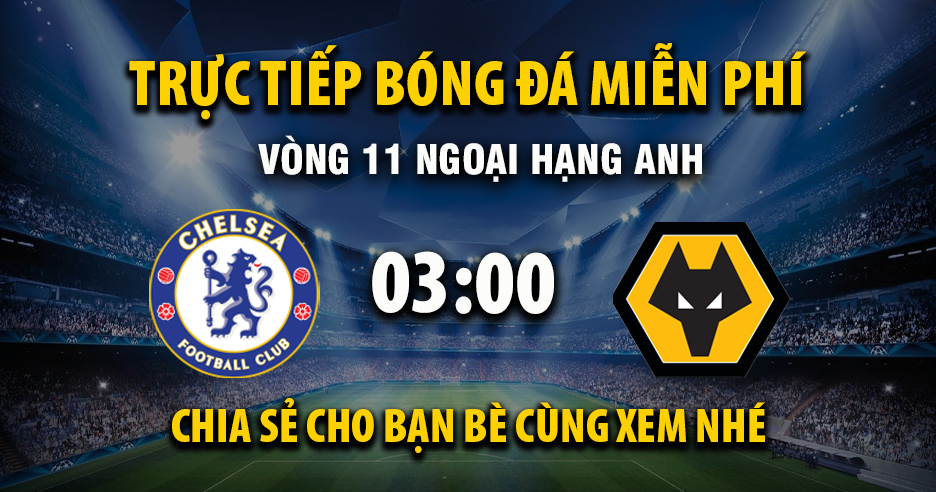 Cập nhật link xem trận Chelsea vs Wolverhampton ngày 09/11/2025 vào lúc 03:00 - Xoilac Tivi