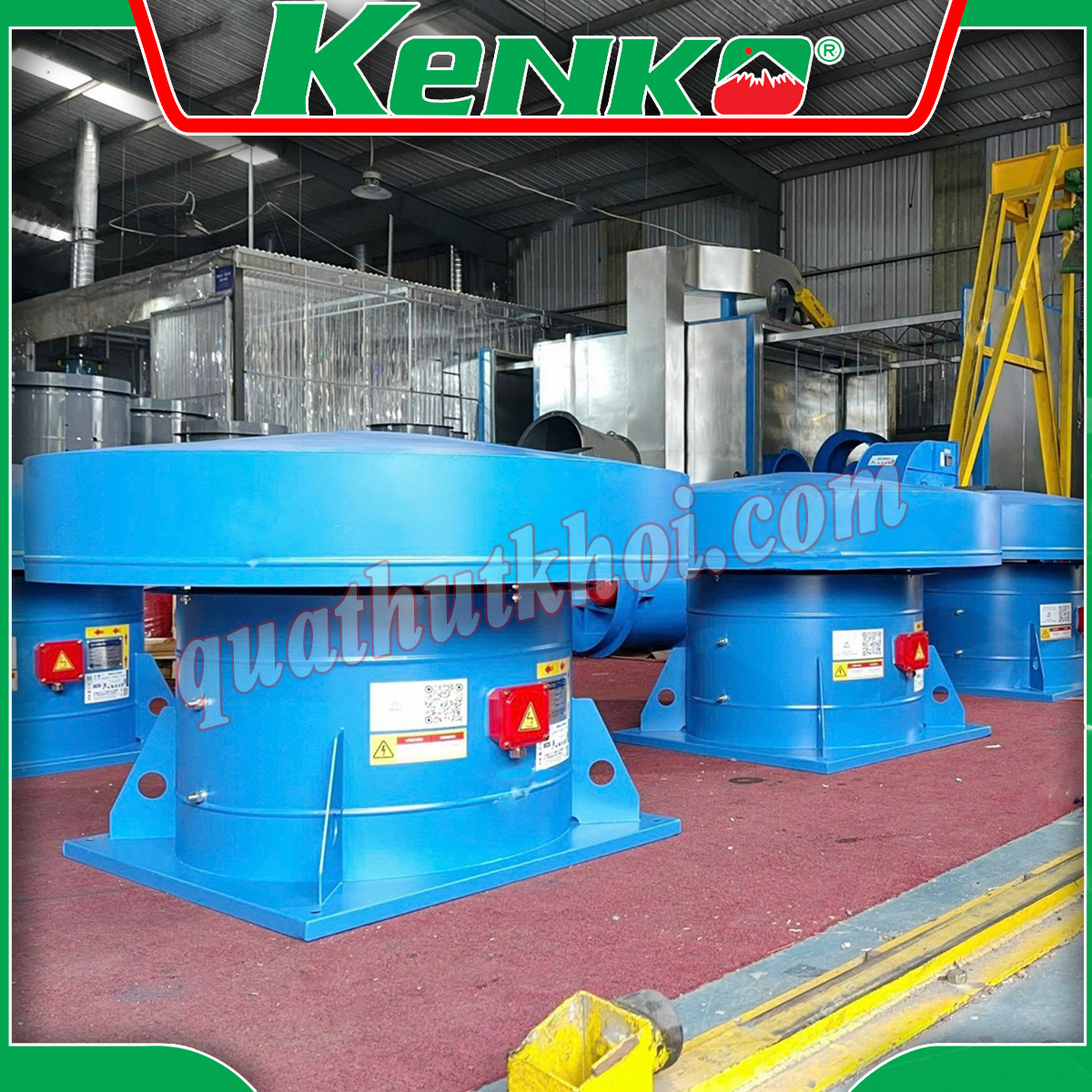 Lắp đặt quạt hướng trục hút khói gắn mái