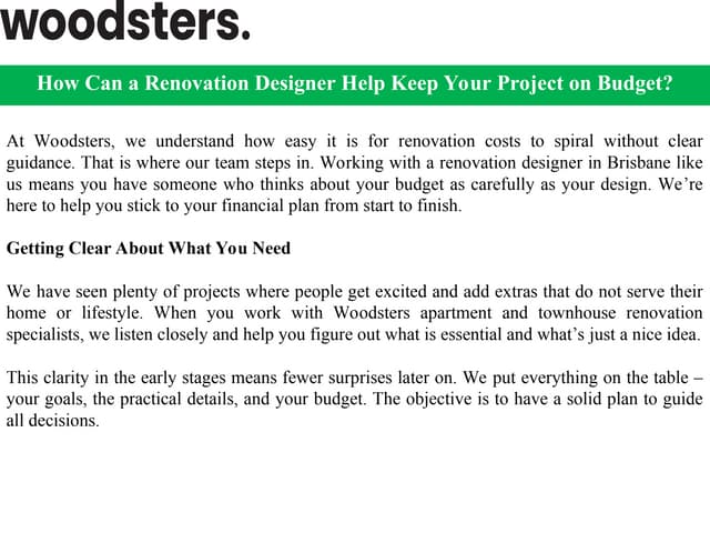 How Can a Renovation Designer Help Keep Your Project on Budget? | PPT