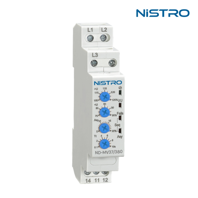 Rơ le bảo vệ ND-MV37/380 NiSTRO - 3 pha 3 dây - 8A/250VAC1