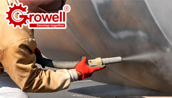 Ứng dụng phun cát làm sạch rỉ sét trong cơ khí và xây dựng