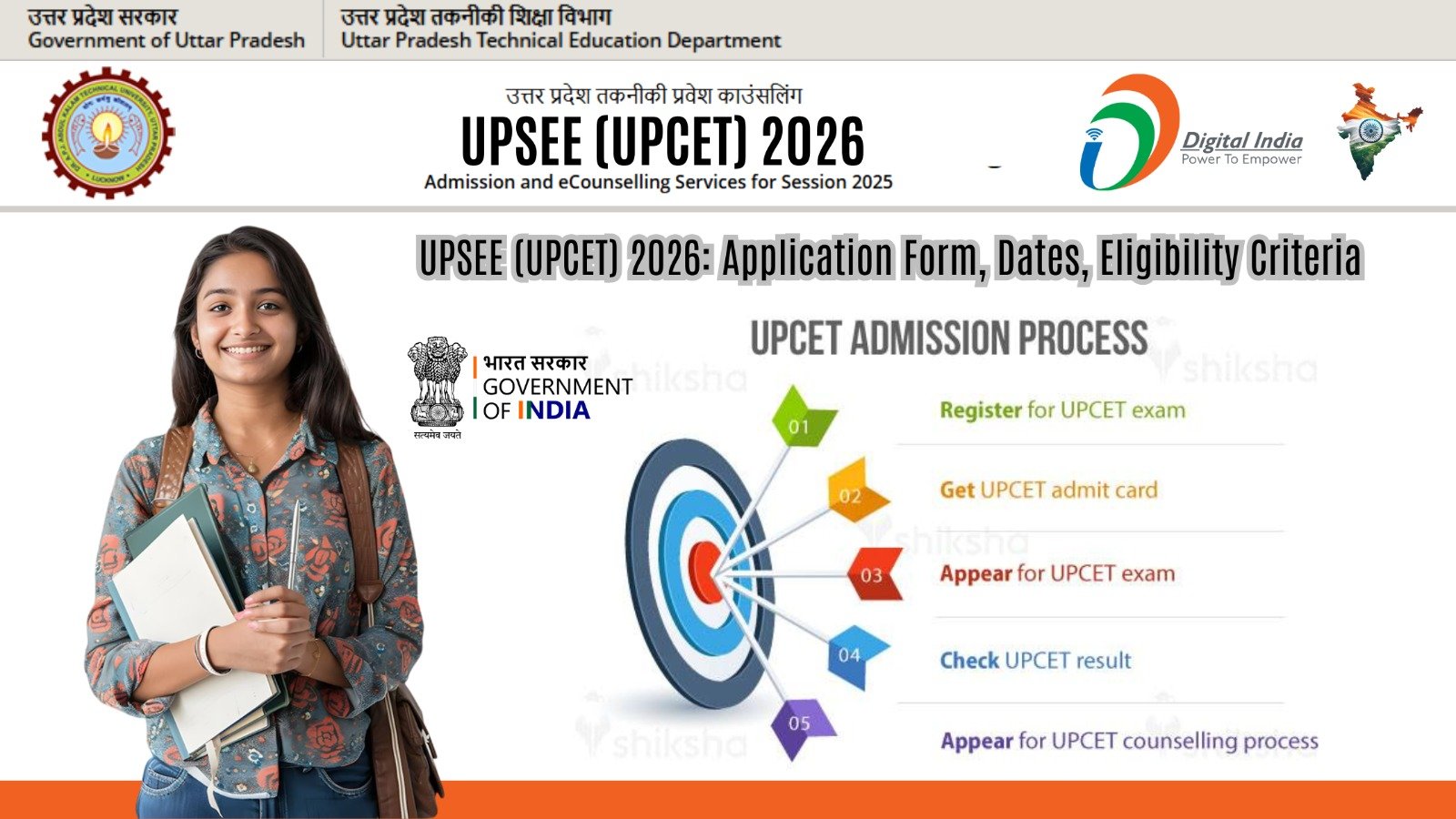UPSEE (UPCET) 2026: Application Form,(Started) Eligibility.