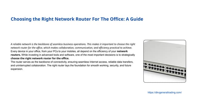 How to Choose the Right Network Router for the Office | PPTX