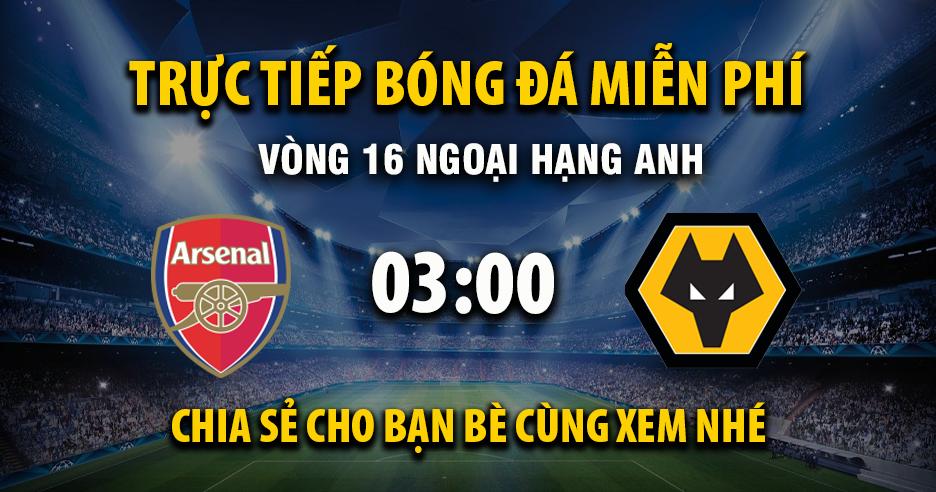 Link trực tiếp Arsenal vs Wolverhampton 03:00, ngày 14/12 - Xoilac365.tv