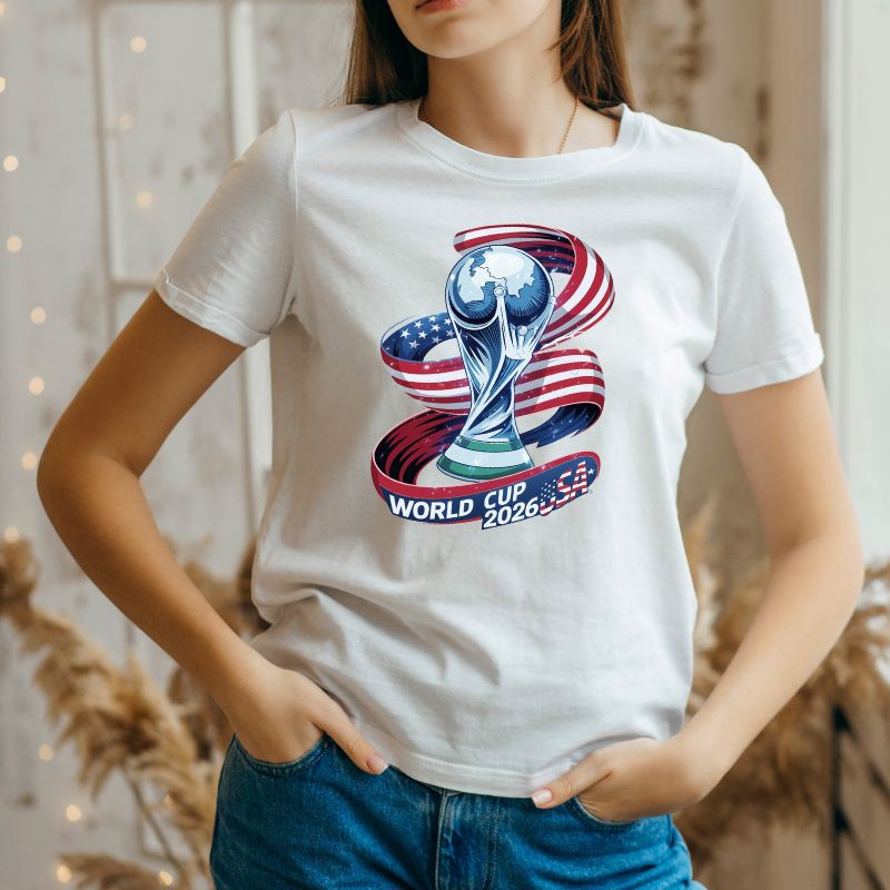 T-Shirt to Support FIFA World Cup 2026 - Premium Cotton Football Fan Gear - USA Edition - HeyBuy Store