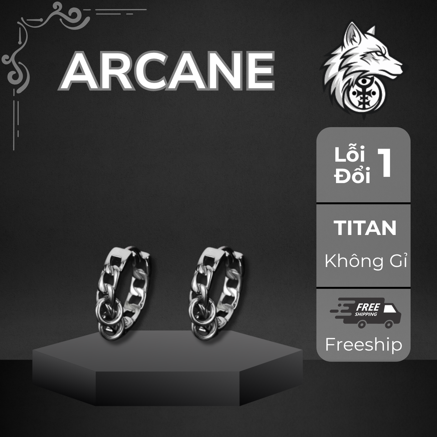 KHUYÊN TAI TITAN CAMEN - ARCANE