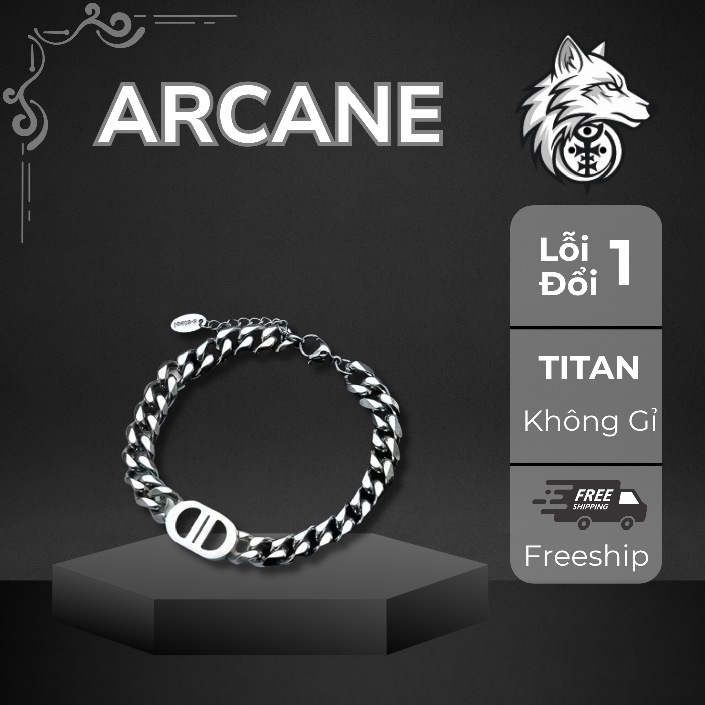 VÒNG TAY TITAN MẮT XÍCH 2D - ARCANE