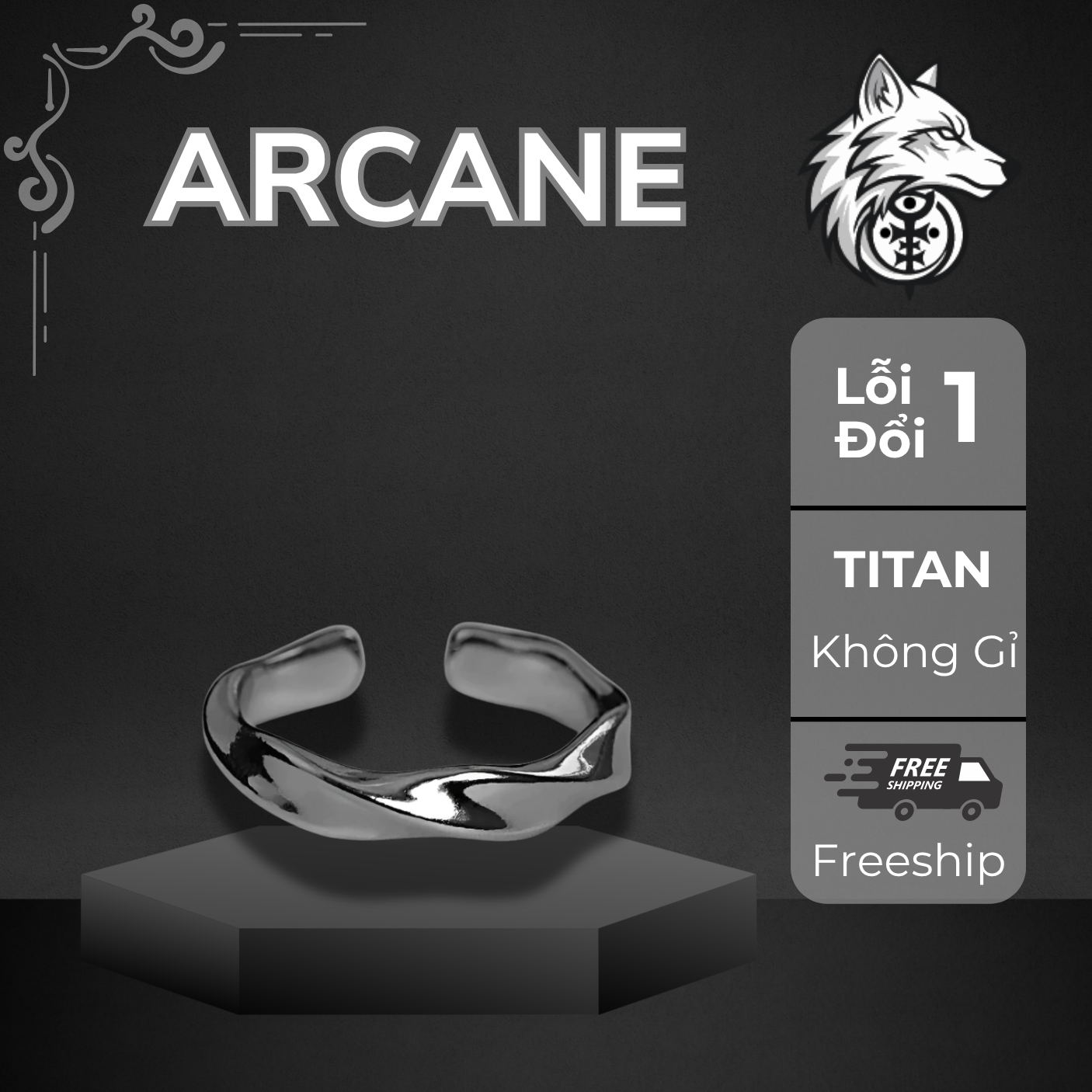 NHẪN TITAN TWIST FLOW - ARCANE