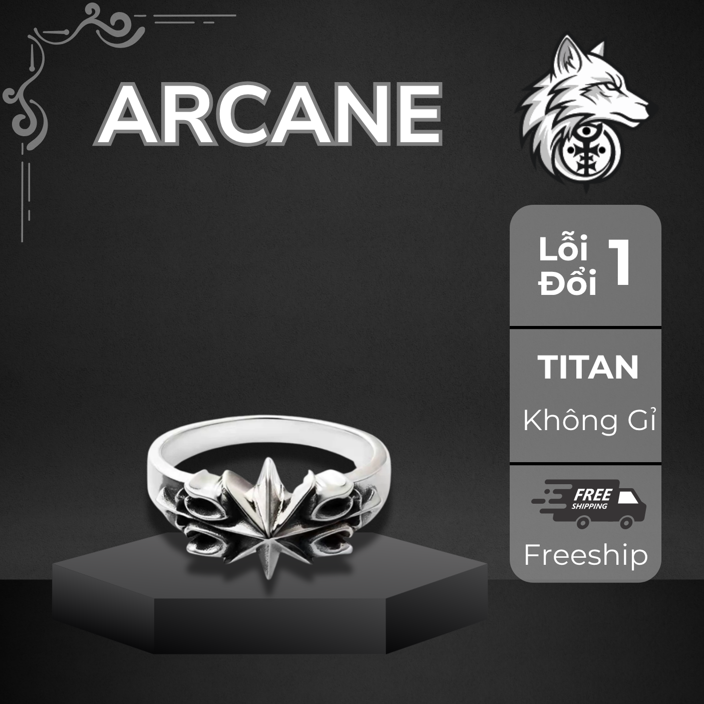 NHẪN TITAN CH SIXSTARS - ARCANE