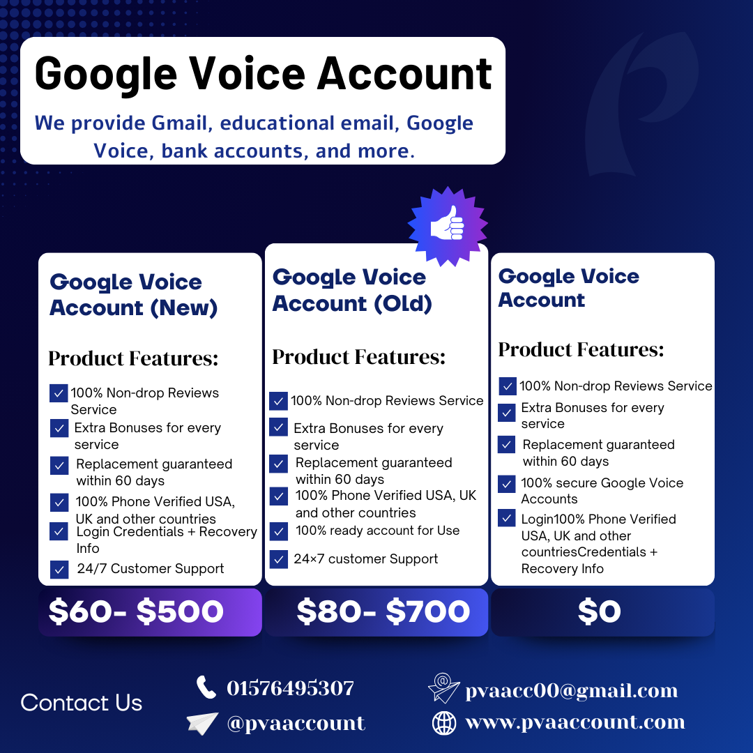 Buy Google Voice Account | Safe & 100% Verified | PVAAccount